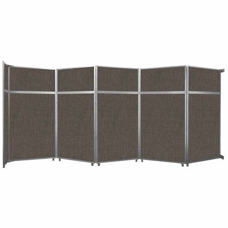 Versare Operable Wall Folding Room Divider 19'6" x 8'5-1/4" Mocha Fabric 1070257